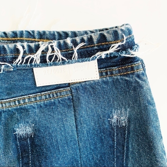Re/done Levi’s | Zip Front Denim Mini Skirt 26 - Picture 5 of 6